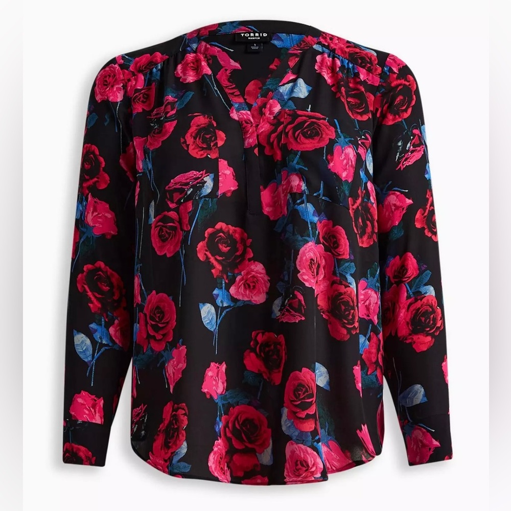 NWT Torrid Harper Long Sleeve Blouse